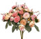 GOIYZTTR Rose Artificielle Rose Fleurs de Roses Artificielles en Soie Fleurs Artificielles Deco Réaliste pour Jardin Fête Mariage Décoration de Maison (2 Bouquets)
