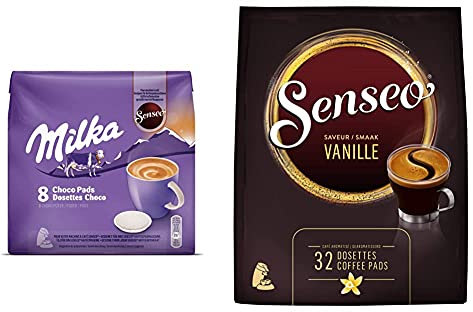 Senseo Milka Chocolat 80 Dosettes (lot de 10 x 8) & Café 32 Dosettes Goût Vanille