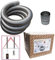 Kit tubo acciaio inox 316 flessibile 5 mt diametro 80 mm interno liscio a norma CE EN 1856 2 canna fumaria