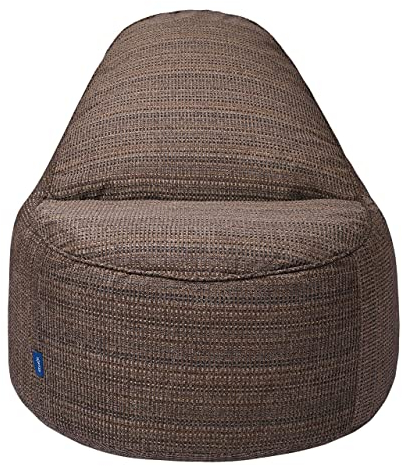 Loft 25 Relaxing Adult Bean Bag Chair | Indoor Living Room Gaming Beanbag | Soft Woven Polster, Lounger Seat | Lightweight Ergonomic Design | Durable & Comfortable (Brown, Woven)