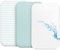 2X Spannbettlaken aus 100% Baumwolle mit Gummiband - 1X Matratzenschoner aus 100% wasserdichtem Material - 3er-Set - 50x83cm - Blau