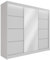 ALTDECOR Kleiderschrank mit Spiegel und Schiebetüren, kugelgelagerte Führungsschienen und Aluminium-Leisten, LED-Beleuchtung (weiß + 16 Farben) und Fernbedienung - PAOKI - 250 cm Weiß