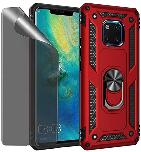 CLYDITE Hülle für Huawei Mate 20 Pro Hülle Rote handyHülle mit Anti-Spähen Privatsphäre Schützen Folie Blickschutzfolie