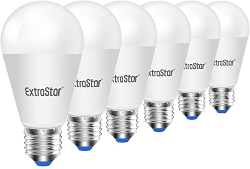EXTRASTAR Bombillas LED 15W E27, Luz Blanca Fría 6500K, 1500Lm, Equivalente a 120W Bombilla Incandescente Halógena, No regulable, 6Pcs