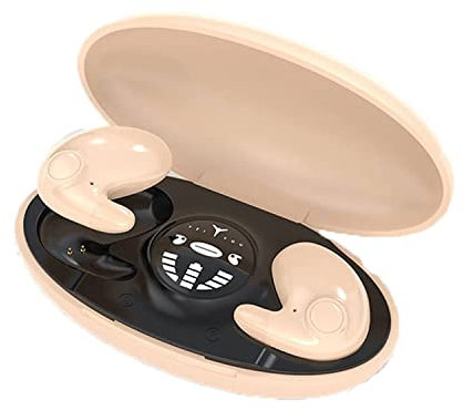 Invisible Sleep Wireless Earphone IPX5 Waterproof,True Wireless Earbuds Sense-Free to Wear Bluetooth 5.3 Headphones Touch Control,with Wireless Charging Case,Earbuds Wireless Bluetooth (Skin Color)