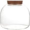 ULTECHNOVO Planta De Vidrio Terrario Mesa Suculenta Maceta Pascua Tarro Bote Redondo Pecera Florero Botellas De Vidrio Selladas Vial con Tapa De Corcho para Artesanía, 15x15CM, Transparente