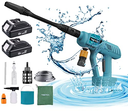 Pulitore Ad Alta Pressione Della Batteria, Con Batteria E Caricabatterie 2 X 3000mah, Sei Accessori, Per Il Lavaggio Della Bicicletta, Del Giardino