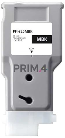 PRIMA4 - PFI320 Schwarz Matt 300ML 2889C001 Patrone kompatibel mit Plotter Canon imagePROGRAF GP-200, TM-200, T24, T36