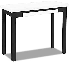 ASTIMESA Mesa de Cocina Tipo Libro, Blanco, 80 x 40 cm a 80 x 80 cm