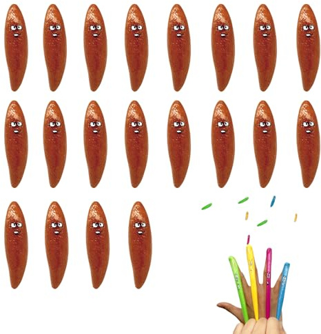 COSORO 20 Pieces Toy Slingshot Finger Slingshot Poo Toy Rubber Elastic Stretch Bands for Children, Funny Toys Flight Gifts for Birthday Parties Easter and Christmas