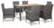 ARKEM 7-TLG. Garten-Essgruppe mit Auflagen Poly Rattan Grau Sitzgruppe Outdoor
