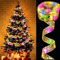 KEELYY Weihnachtsband Lichter, 5M Glänzende Band mit 50 LED als Weihnachtsdeko, Weihnachten Bänder Lichterketten für Weihnachtsbaum Zimmer Party Garten DIY Deko - Bunts