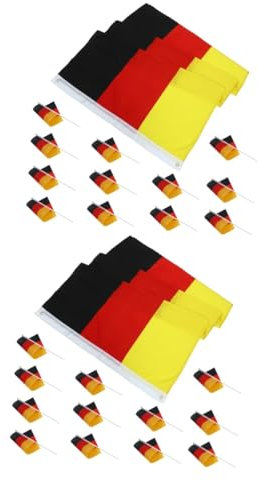 Supvox 2 Sets Jubelnde Handschwenkende Flaggen Handgehaltene Flaggen Handgehaltene Flaggen Flaggen Auf Stöcken Stick Staatsflagge Mini Wimpelkette Handgehaltene Deutschland