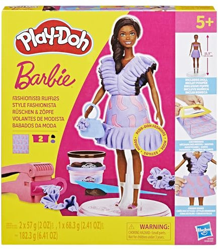 Play-Doh Barbie Rüschen & Zöpfe Puppenset