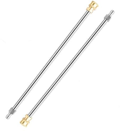 2 PCS Pressure Washer Extension Wand,Power Washer Lance, 16 Inch 4000PSI Spray Gun Wand Lance Power Pressure Washer Extension, 1/4 Quick Connect for Pressure Washers Cleaning Machine