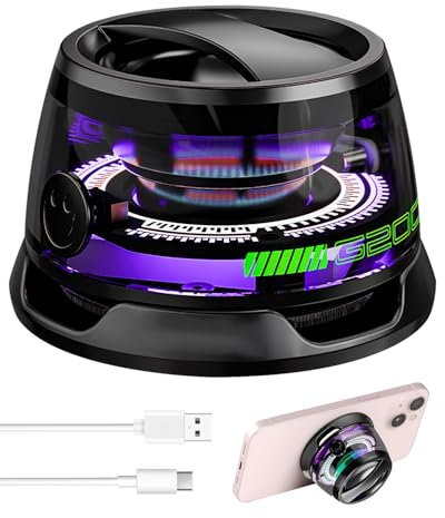 Xueniu G200 Multifunctional Magnetic Bluetooth Speaker, Mini Portable Wireless Phone Stand Gaming Speaker with Multi-RGB Light for Outdoor, Shower, Travel for Phone