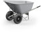 Agri Barrow Wheel Barrow 200 Litre Plastic Wheelbarrow with Puncture Proof Twin Slim Tyres, Grey – Ideal for Equestrians, Farmers, Gardeners, Stable Yards, and Heavy-Duty Use
