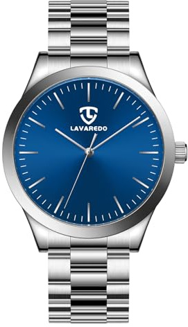 Timever Zeiger Herren Armbanduhr Quarzuhr Analog mit Edelstahlarmband,3 ATM Wasserdicht,Inklusive Werkzeug zur Anpassung,Geschenk für Mann und Freund