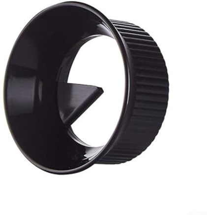 Honseadek Mokkakopf-Dosierring, 82 mm, 90 mm, Kaffee-Verteiler für Espressomaschine, Kunststoff-Dosierwerkzeug, passend für 2–6 Tassen, Mokkakannen, drehbares Design für gleichmäßig (schwarz, 82 mm)