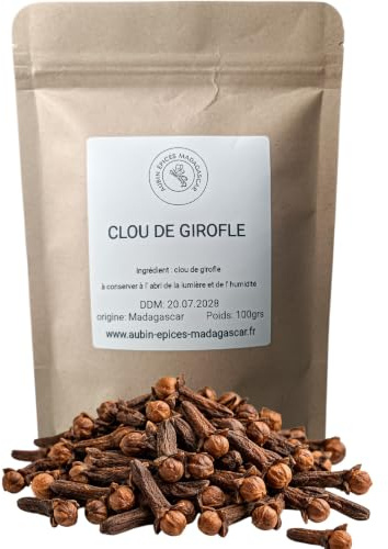 Clous de Girofle Entier - 100 grs - Madagascar - Epice Premium - Arôme Intense pour Infusion, Cuisine et Pâtisserie