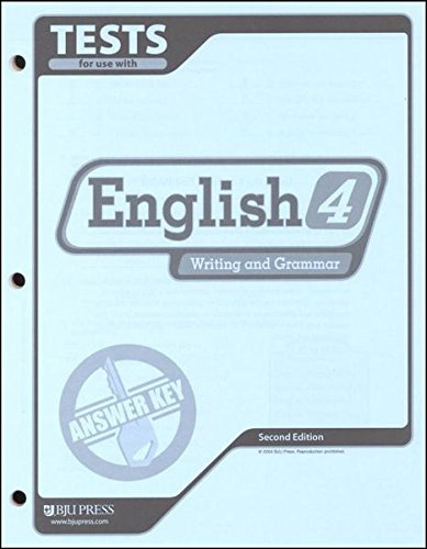 English 4 Tests Answer Key 2nd Edition