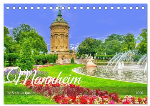 Mannheim - Die Stadt im Quadrat (Tischkalender 2026 DIN A5 quer), CALVENDO Monatskalender: Mannheim, die schönsten Quadrate der Republik (CALVENDO Orte)