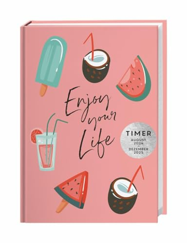 Happy Life Timer Schülerkalender A5 2024/2025: 17 Monate ab August 2024. Ein praktischer Kalender für den täglichen Überblick in Schule und Studium. ... und Inspiration. (Schülerkalender Heye)
