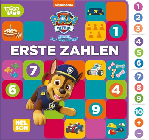 PAW Patrol Lernbuch: Erste Zahlen: Pappbilderbuch für Kindergartenkinder ab 3 Jahren mit den Zahlen 1-10 und robusten Register-Seiten