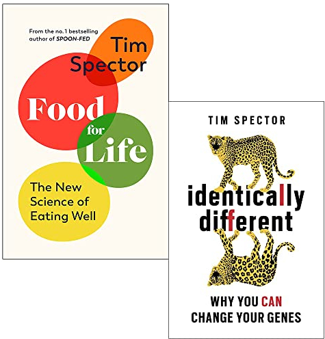 Tim Spector Collection 2 Books Set (Food for Life The New Science of Eating Well & Identically Different)