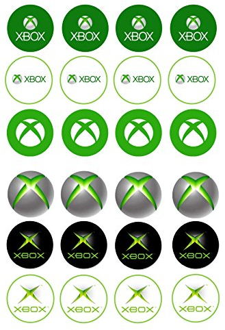 24 Cake Toppers 4cm On Icing - X Box X Box one 360