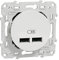 Schneider Electric - Odace - double chargeur usb 2.1 A - blanc - S520407