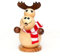 Wichtelstube-Kollektion Holz Räuchermann Räuchermännchen Räucherfigur Elch mit Strickschal,Natur 8 x 8 x 13 cm