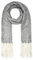 Autiga großer Damen Strickschal Fransen XXL Wollschal Oversized Winterschal Deckenschal grau