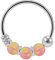 AZARIO LONDON Nasenring Sterling-Silber 925 Opal, 3 Stärke 0,6 mm Durchmesser 8 mm, Opal-Stein, Opal