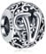 Annmors Damen Buchstabe V Charms für Armband 925 Sterling Silber Anhänger Vintage Alphabet Bead Buchstabieren Sie das Wort Sammlung