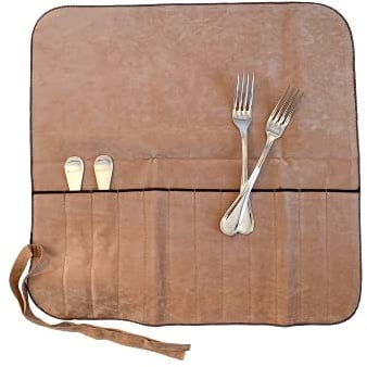Hagerty Silver Guard Cutlery Roll Bestecktasche für Silber & Versilbertes 43,5x43 cm I Praktische Silberbesteck-Aufbewahrung mit Anlaufschutz I Besteckhalter für Tafelgabeln mit 12 Fächern
