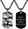 U7 Chapa Militar Personalizable para Hombres Colgante Rectangular Diseño Camuflaje Cadena Acero Inoxidable 316L para Jovenes Nombres Grabados DIY