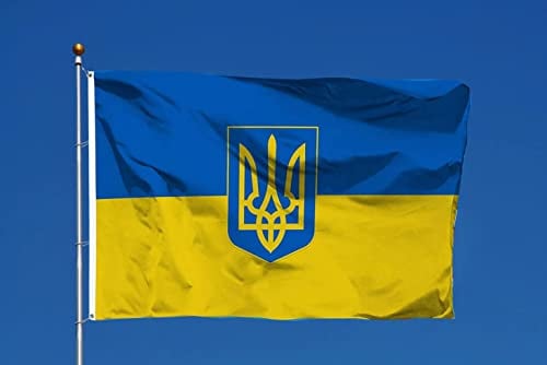 Bandera de Ucrania, bandera colores ucrania, bandera 150cm x 90cm, bandera ucraniana (Ucrania) (Ucrania) (Ucrania)
