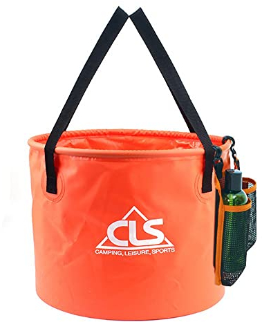 LUMoony 30L outdoor foldable bucket multifunction folding bucket large capacity foldable bucket collapsible water bucket with drain bag folding bowl camping collapsible folding bucket