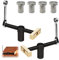 2 Stück Werkbank Schraubstock Zubehör Klemme, 4 Stück Positionierung Spannelemente Schraubstock, Hobelbank Niederhalter 20mm Loch für Holzarbeiten, Schreibtisch-Clip, Schnell Fixierte Klemme (Schwarz)