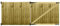 Premier Garden Supplies PGS Feather Edge Semi-Braced Capped Flat Top Made to Measure Driveway Gates Measurements Height 3ft - 4ft (90-120cm) x Width: 274cm - 305cm +450mm Hinge Ring Latch Kit