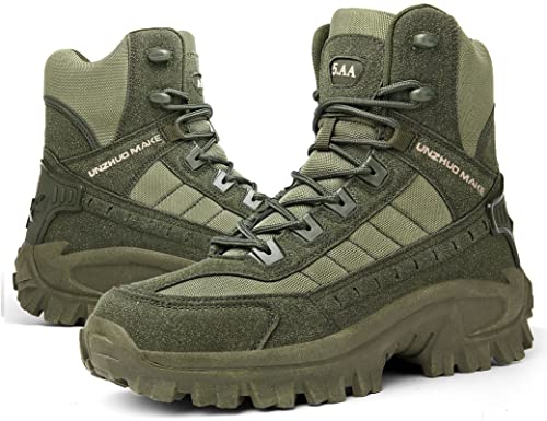 5.AA B2100 Herren Tactical Side Zip Hohe Sneaker Wanderhalbschuhe Grün 41EU