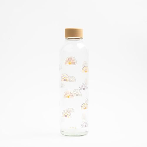 Carrybottles Glastrinkflasche 0,7l (Boho Rainbow)| Sportflasche, Wasserflasche | BPA-frei, auslaufsicher & kohlensäuregeeignet | Made in Germany