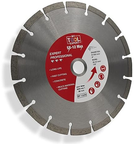 230mm Diamond Cutting Disc for Angle Grinder, SX-12 Max 230mm Diamond Blade For Stone, Concrete, Brick, Masonry