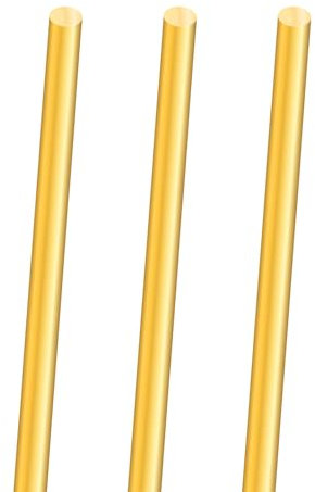 3PCS 5mm Brass Rod,iMeistek 300mm Length Brass Solid Round Rod Pin for Lathe Bar Stock, DIY Crafts
