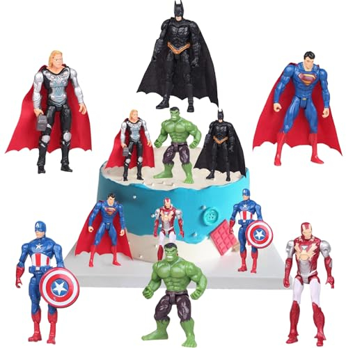 Mini Figuren Set, 6 Stück Figuren Cake Topper, Figuren Set, Figuren Kuchen Dekoration, Cake Toppers, Action Figuren Set, Cartoons Kuchen Topper, für Kinder Geburtstagsfeiern