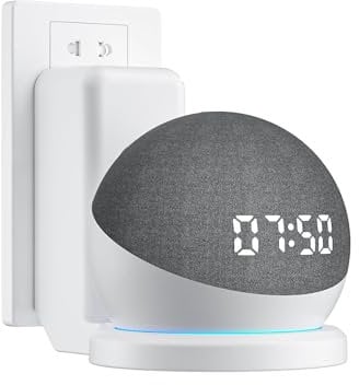 EWIGE Plug Wall Mount Accessory for Dot 4/5 Gen and Google Speaker Stand Accessories (White)