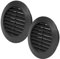 Vent Systems 70 mm / 2.75 Inch - Pack of 2 Black Door Air Register - Ventilation Grille - Indoor Vent Grates - Bathroom, Cabinet, Garage Through The Door Vent Cover