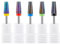 Gasea 5 pcs Brocas de Taladro de UñAs, 2.35mm Carburo de Tungsteno Brocas Para UñAs Taladro de Acero Pulido de UñAs Para Zurdos y Diestros, AcríLico O Gel Duro Pulido de UñAs Lijado(XF, F, M, C, XC)