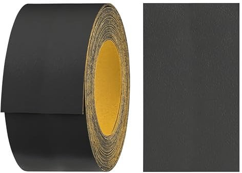 haggiy Bande de chant mélamine autocollante - 40 mm x 5 m - Bande de bord de meuble - Maintien sûr sans repassage - Rebord pour planches d'étagères / panneaux en bois (anthracite)